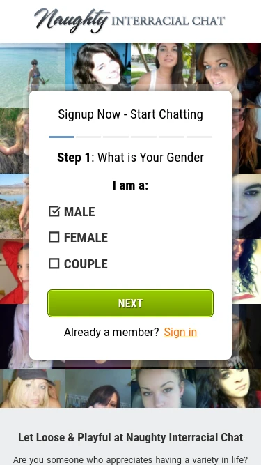 Naughty Interracial Chat