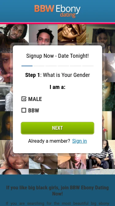 BBW Ebony Dating