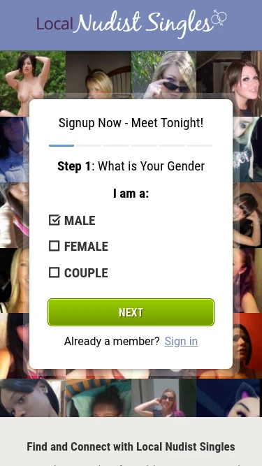 Local Nudist Singles