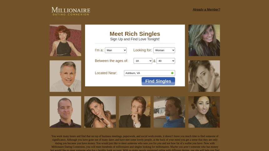 Millionaire Dating Connexion